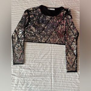 🖤ZARA Sequin Black and Silver Women's Top🖤